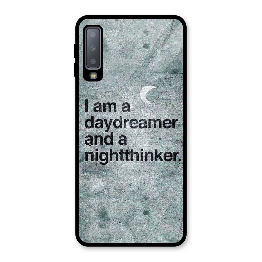 Day Dreamer Night Thinker Glass Back Case for Galaxy A7 (2018)