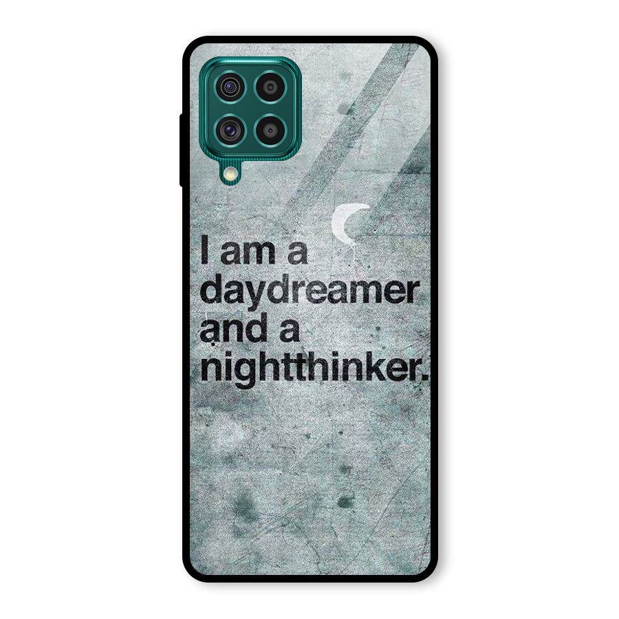 Day Dreamer Night Thinker Glass Back Case for Galaxy F62