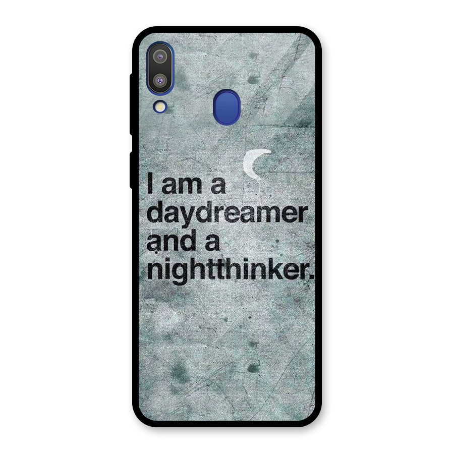 Day Dreamer Night Thinker Glass Back Case for Galaxy M20