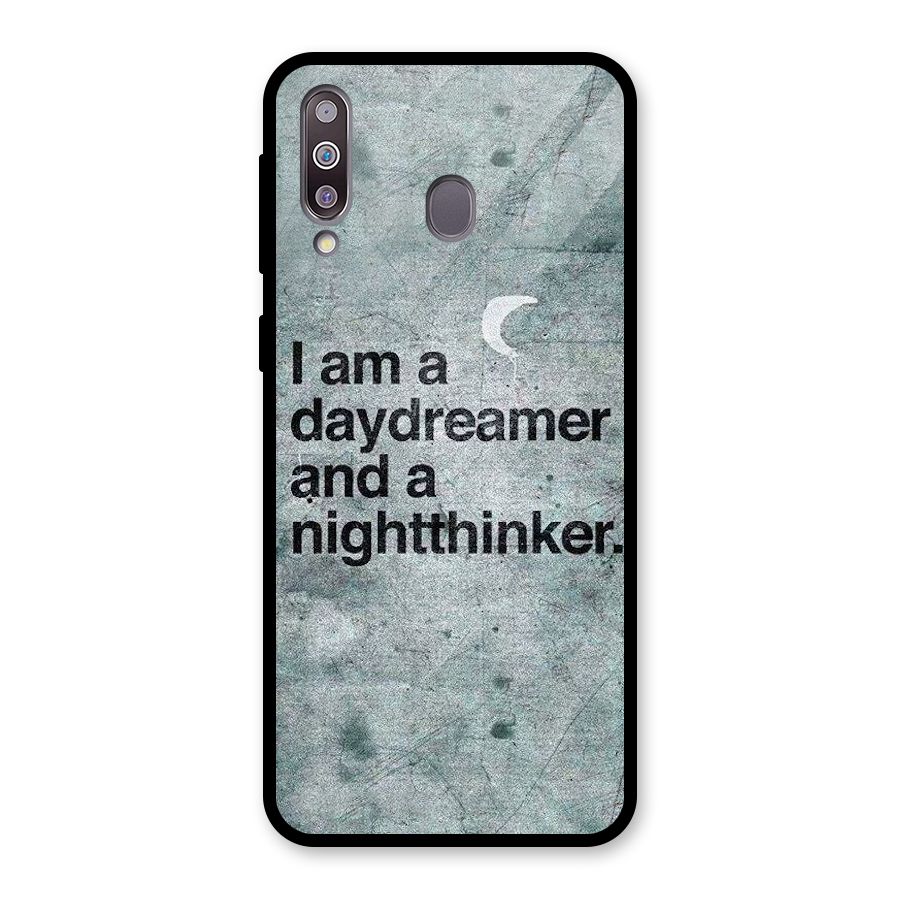 Day Dreamer Night Thinker Glass Back Case for Galaxy M30