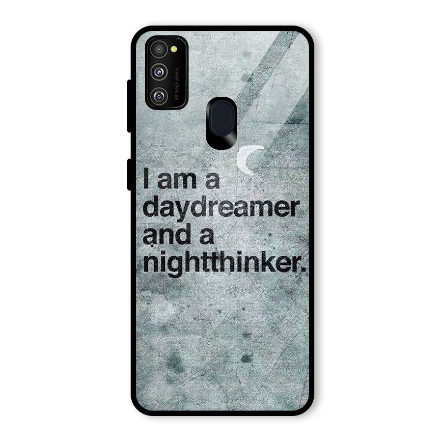 Day Dreamer Night Thinker Glass Back Case for Galaxy M30s