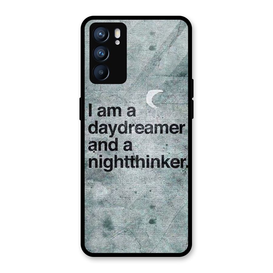 Day Dreamer Night Thinker Glass Back Case for Oppo Reno6 5G