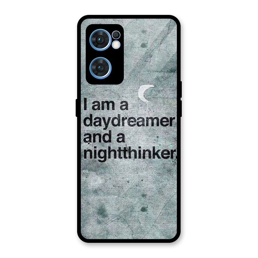 Day Dreamer Night Thinker Glass Back Case for Oppo Reno7 5G