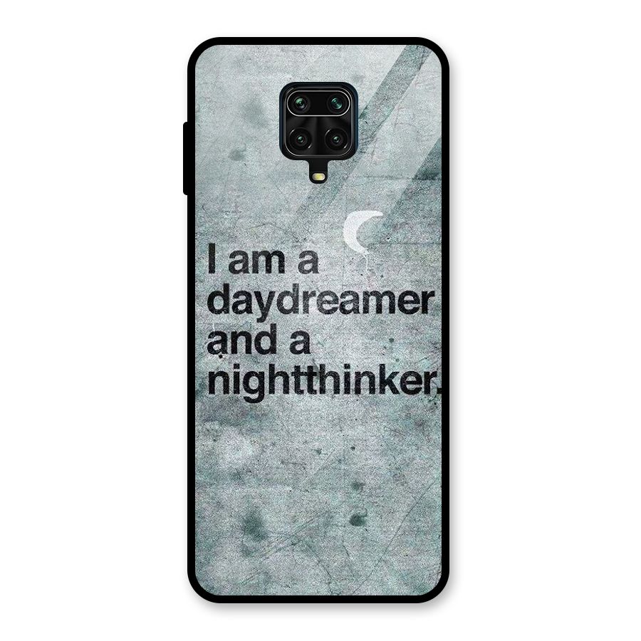 Day Dreamer Night Thinker Glass Back Case for Poco M2 Pro