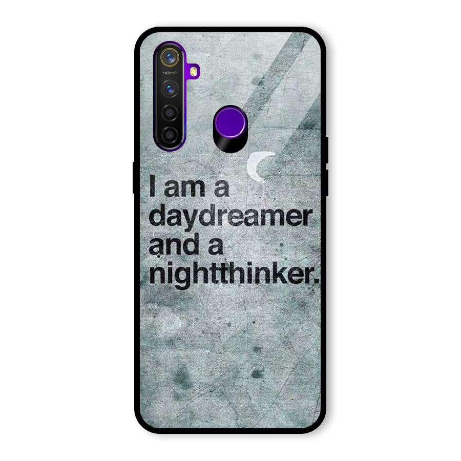 Day Dreamer Night Thinker Glass Back Case for Realme 5 Pro