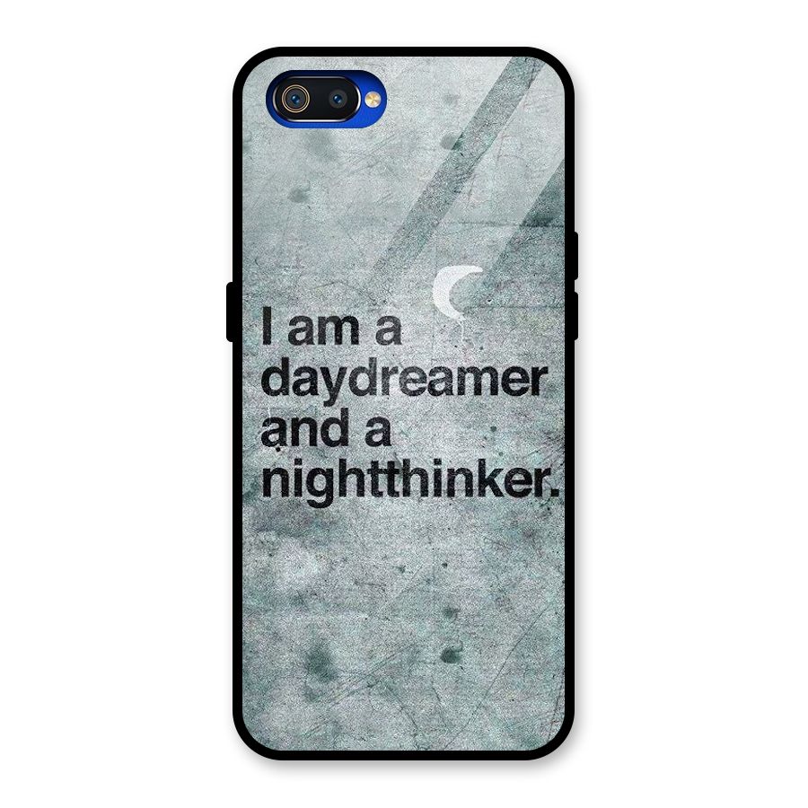 Day Dreamer Night Thinker Glass Back Case for Realme C2