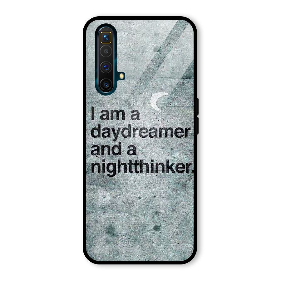 Day Dreamer Night Thinker Glass Back Case for Realme X3
