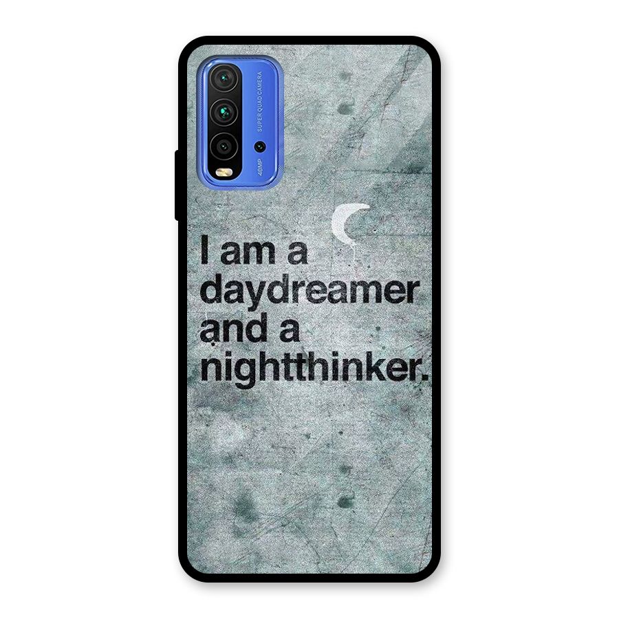 Day Dreamer Night Thinker Glass Back Case for Redmi 9 Power