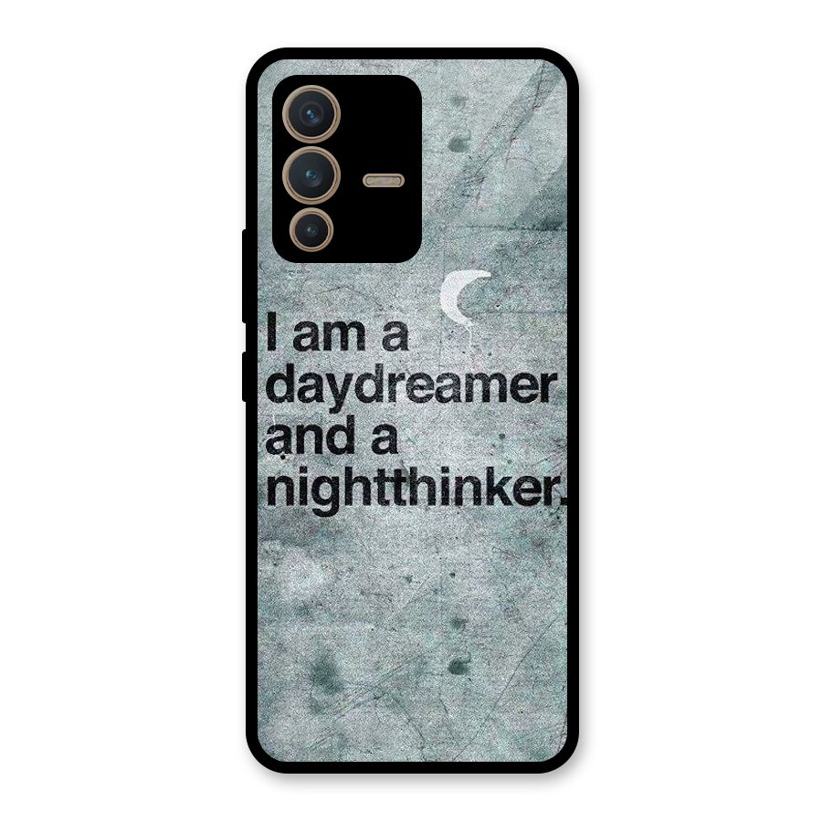 Day Dreamer Night Thinker Glass Back Case for Vivo V23 5G