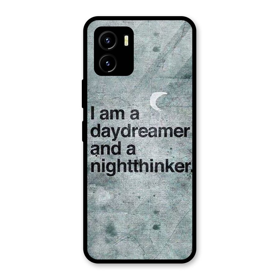 Day Dreamer Night Thinker Glass Back Case for Vivo Y15s