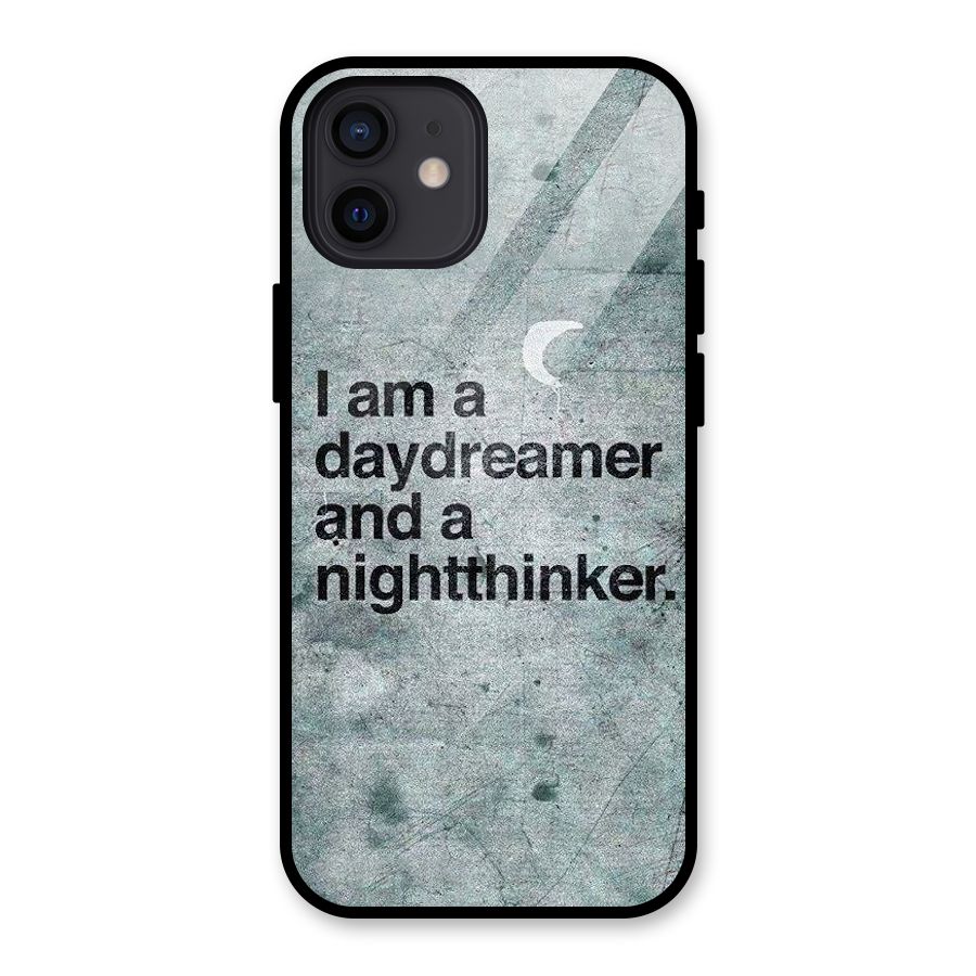 Day Dreamer Night Thinker Glass Back Case for iPhone 12