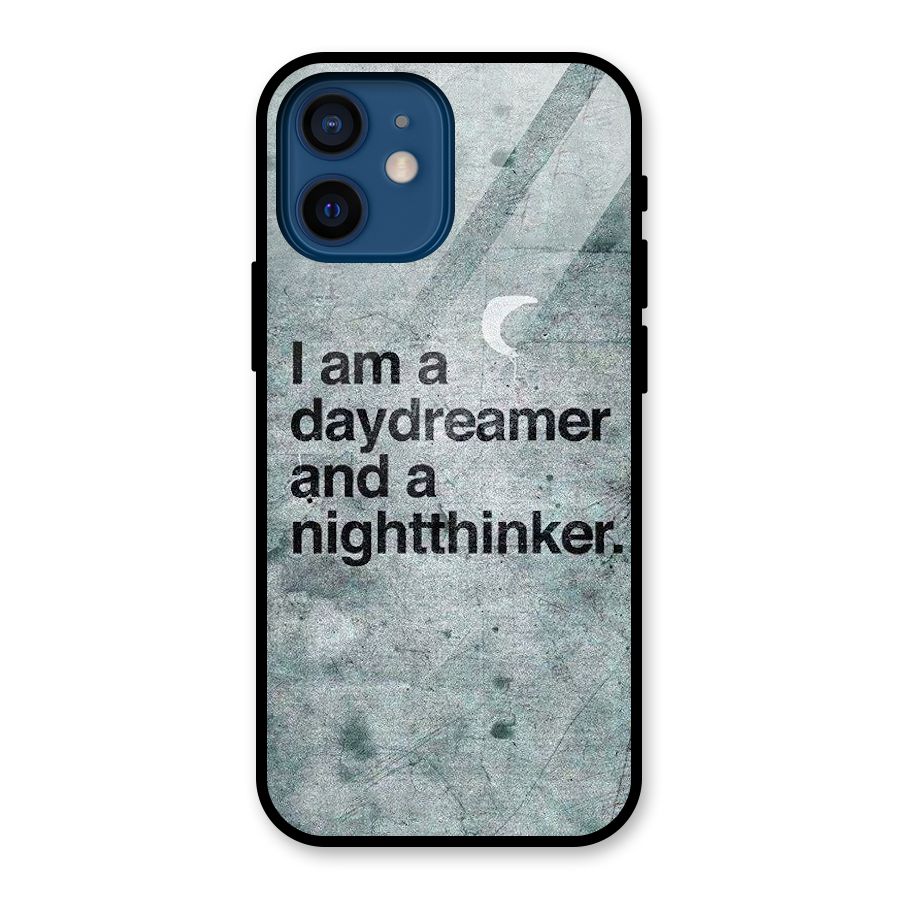 Day Dreamer Night Thinker Glass Back Case for iPhone 12 Mini