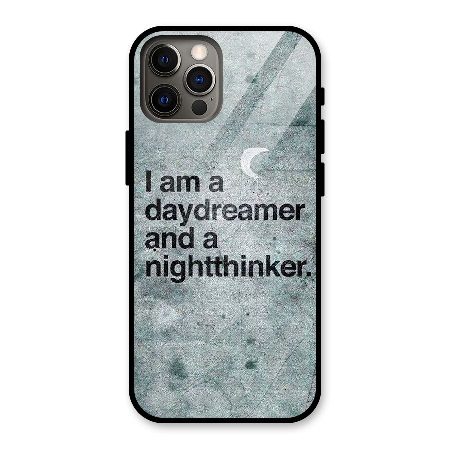 Day Dreamer Night Thinker Glass Back Case for iPhone 12 Pro