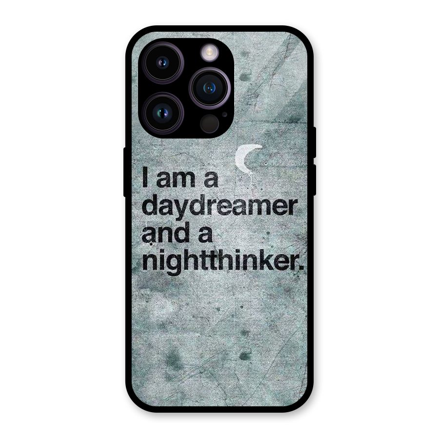 Day Dreamer Night Thinker Glass Back Case for iPhone 14 Pro