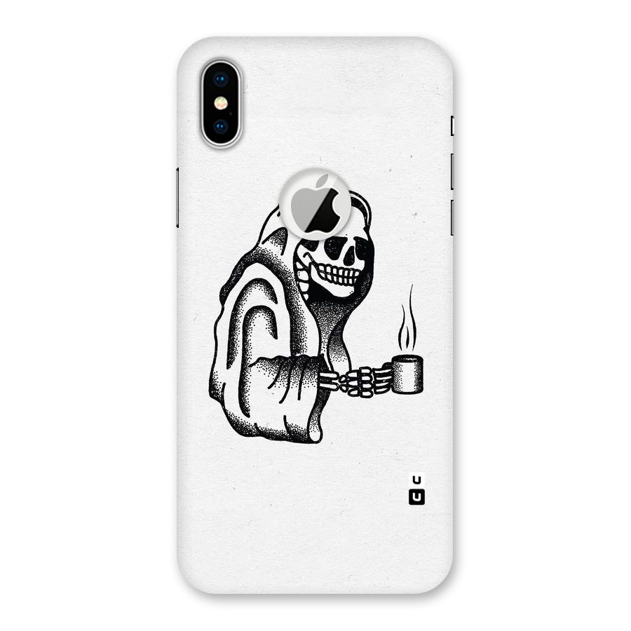 Dead But Coffee Back Case for iPhone XS Logo Cut