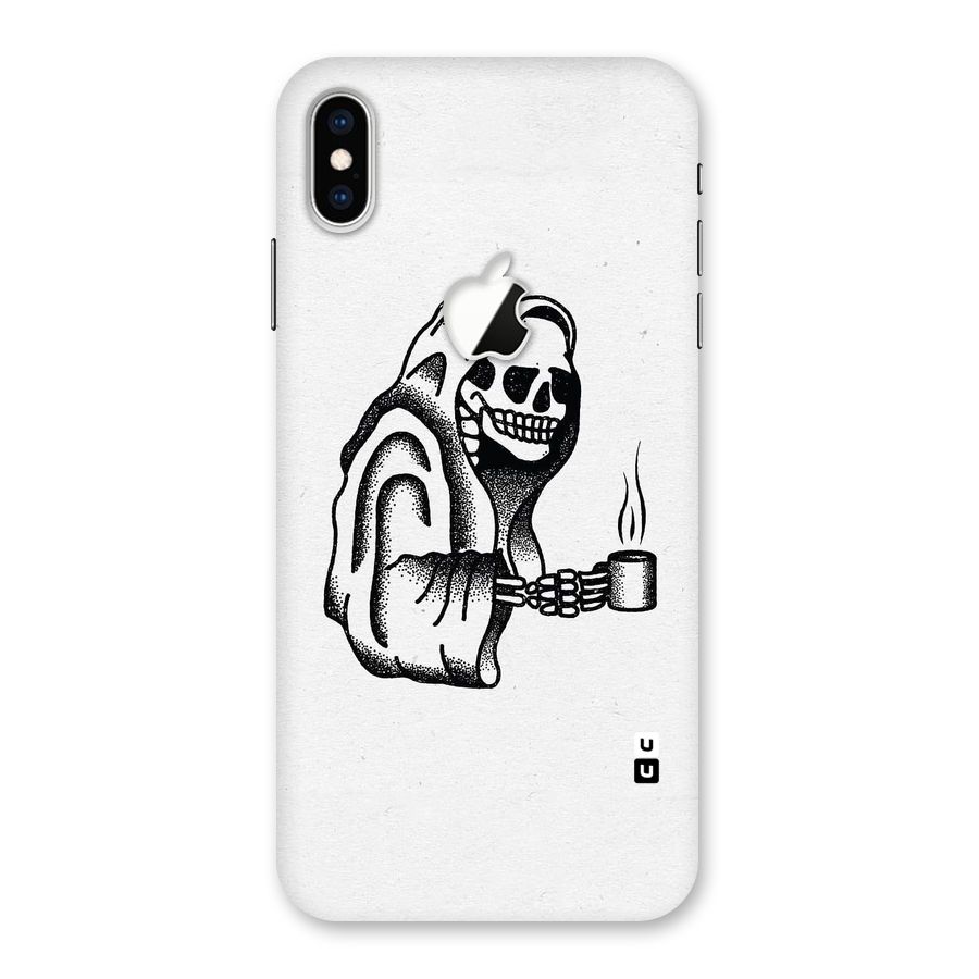 Dead But Coffee Back Case for iPhone XS Max Apple Cut
