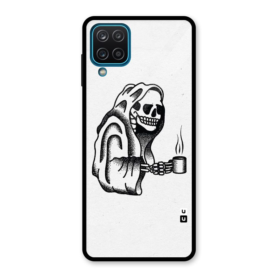 Dead But Coffee Glass Back Case for Galaxy A12