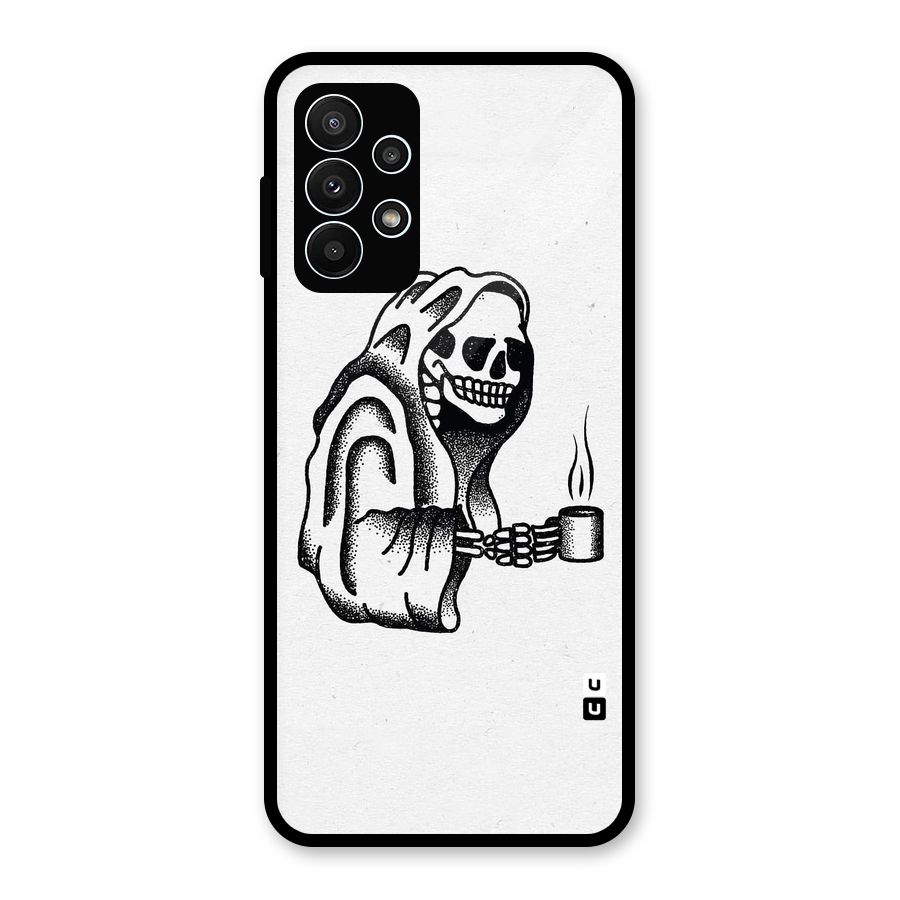 Dead But Coffee Glass Back Case for Galaxy A23