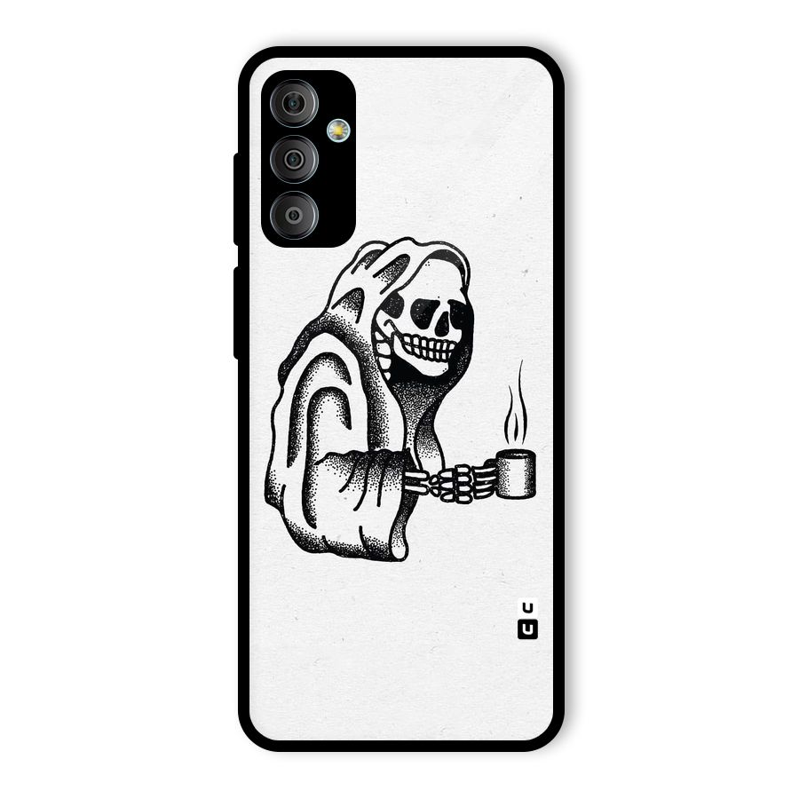 Dead But Coffee Glass Back Case for Galaxy F23