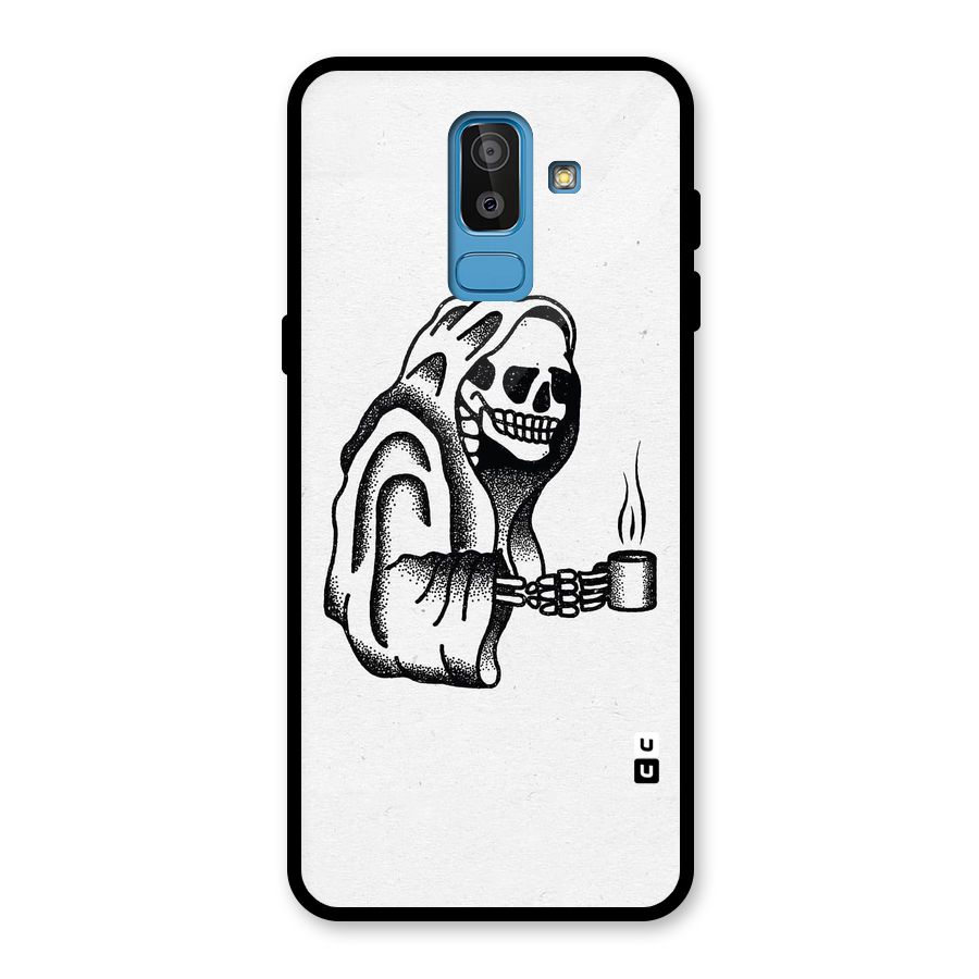 Dead But Coffee Glass Back Case for Galaxy J8