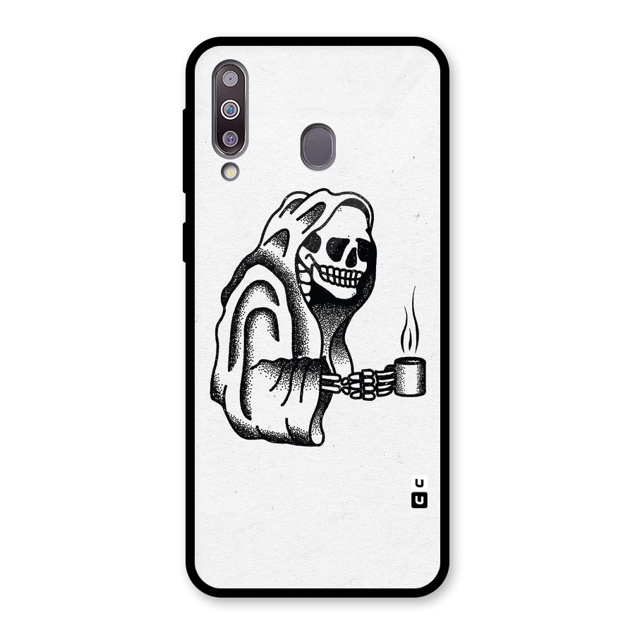 Dead But Coffee Glass Back Case for Galaxy M30
