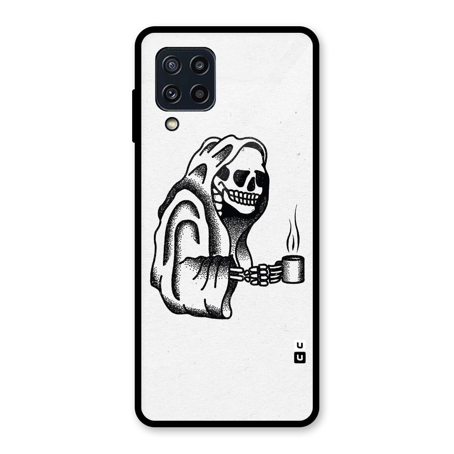 Dead But Coffee Glass Back Case for Galaxy M32