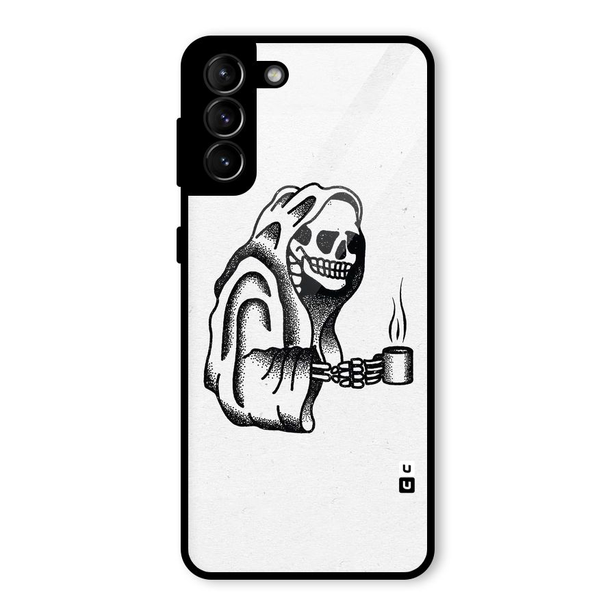 Dead But Coffee Glass Back Case for Galaxy S21 Plus