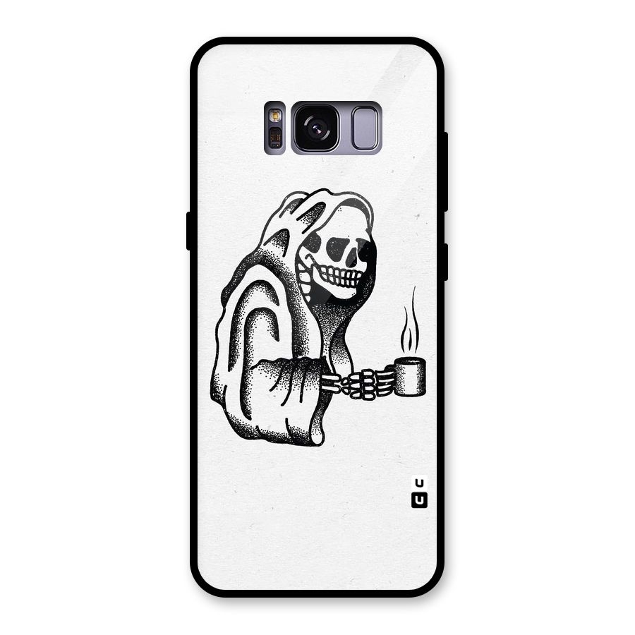 Dead But Coffee Glass Back Case for Galaxy S8