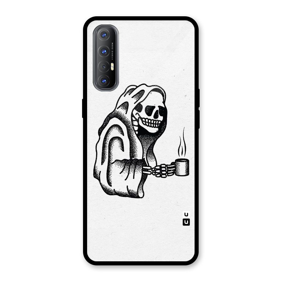 Dead But Coffee Glass Back Case for Oppo Reno3 Pro