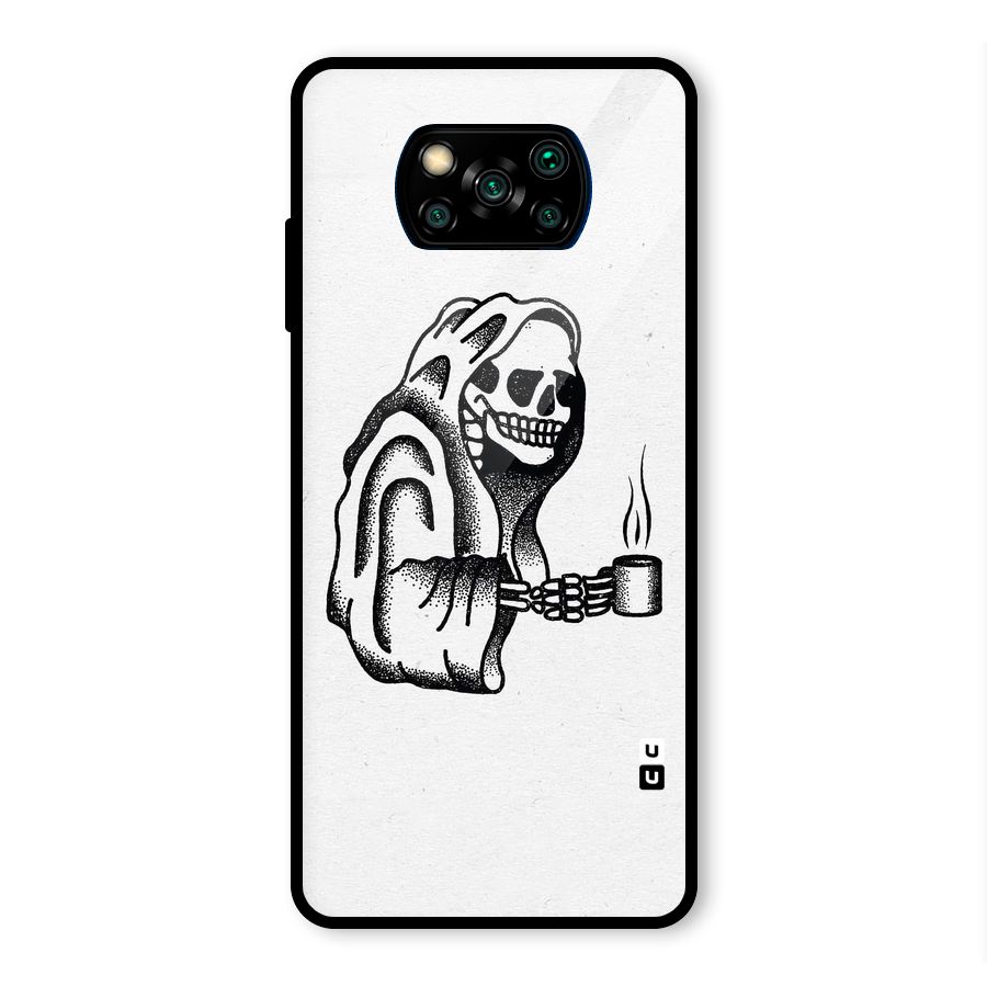 Dead But Coffee Glass Back Case for Poco X3 Pro