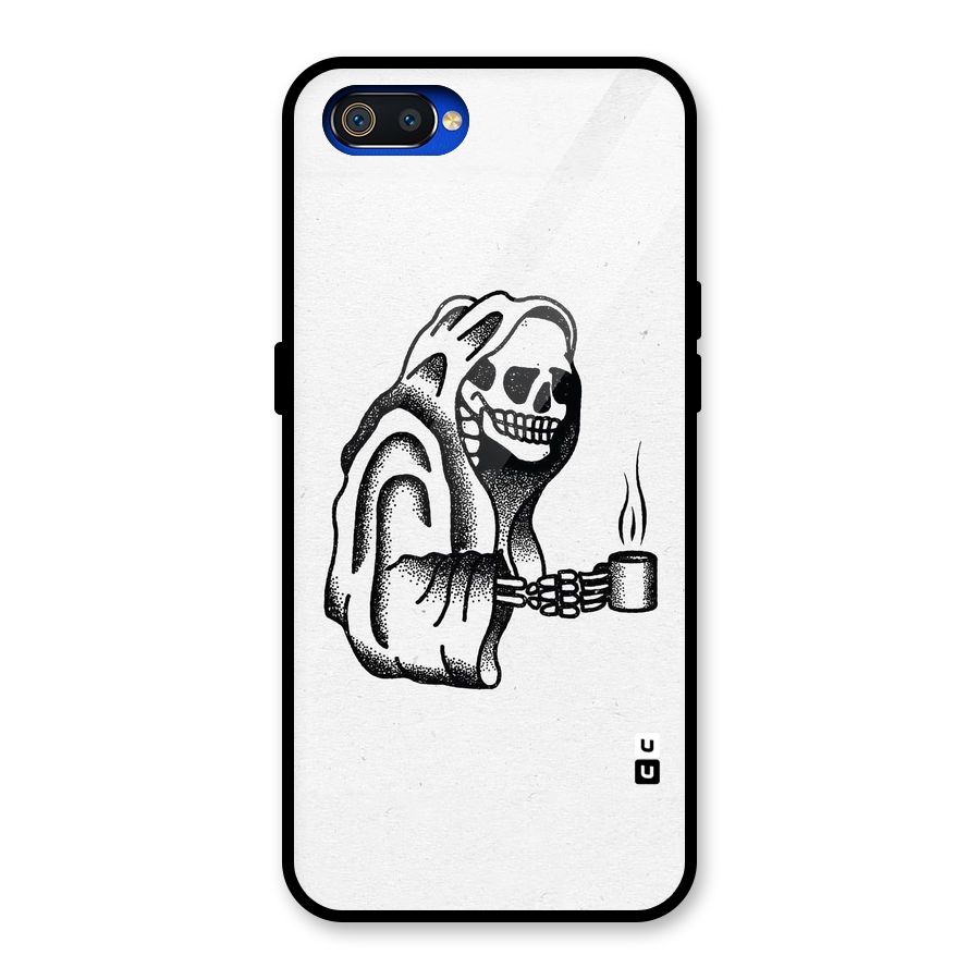 Dead But Coffee Glass Back Case for Realme C2