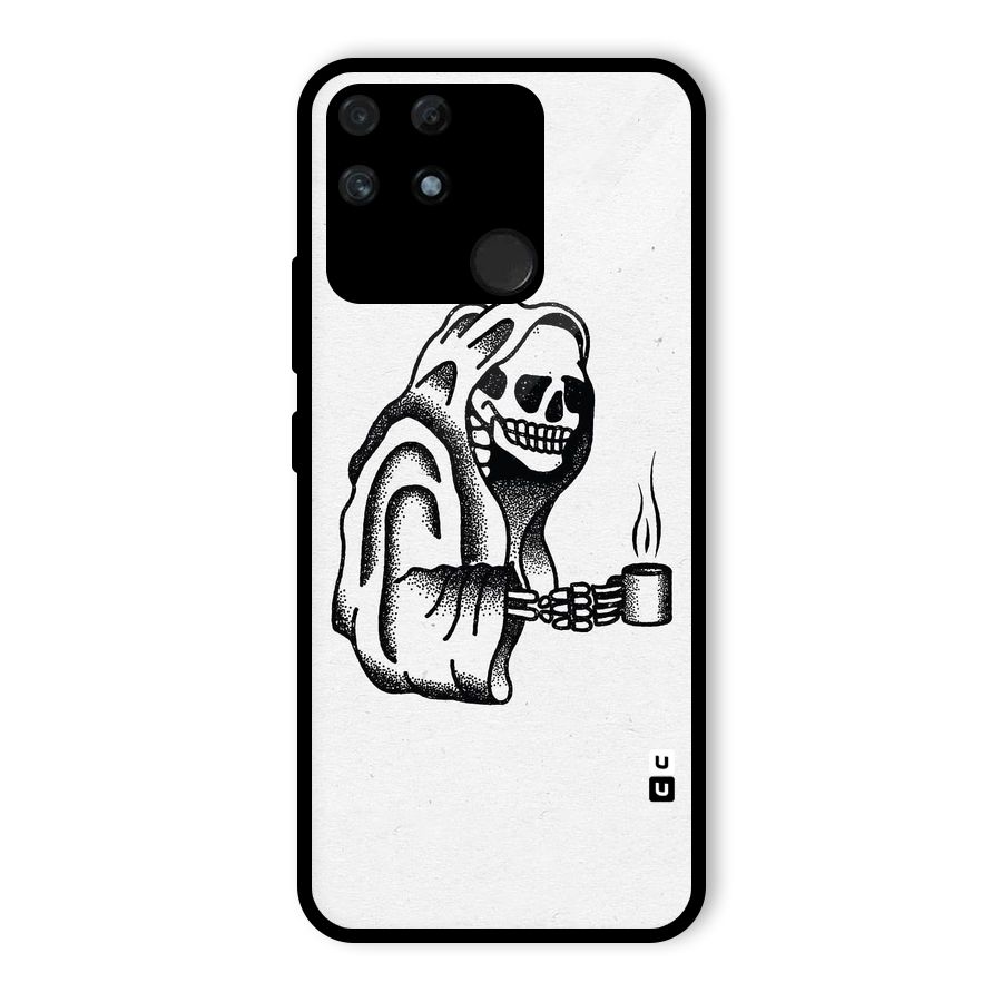 Dead But Coffee Glass Back Case for Realme Narzo 50A
