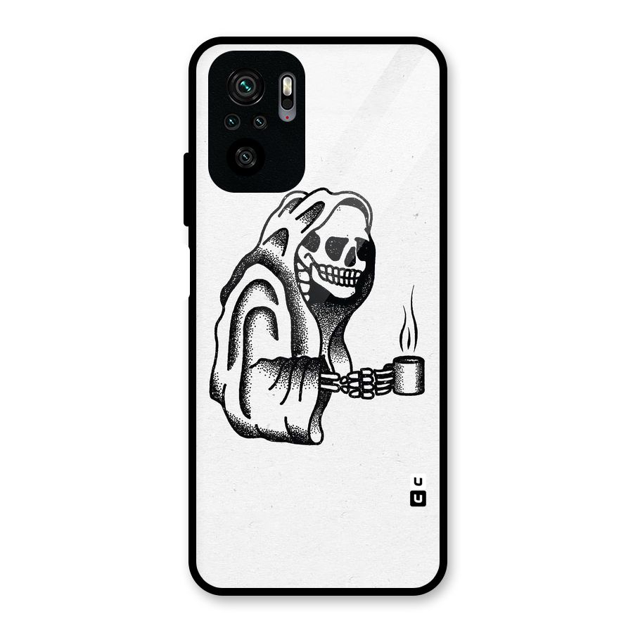 Dead But Coffee Glass Back Case for Redmi Note 10S