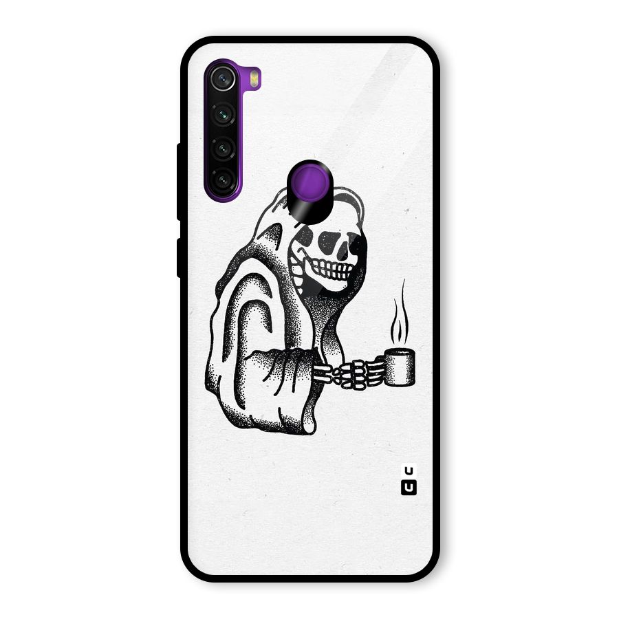 Dead But Coffee Glass Back Case for Redmi Note 8