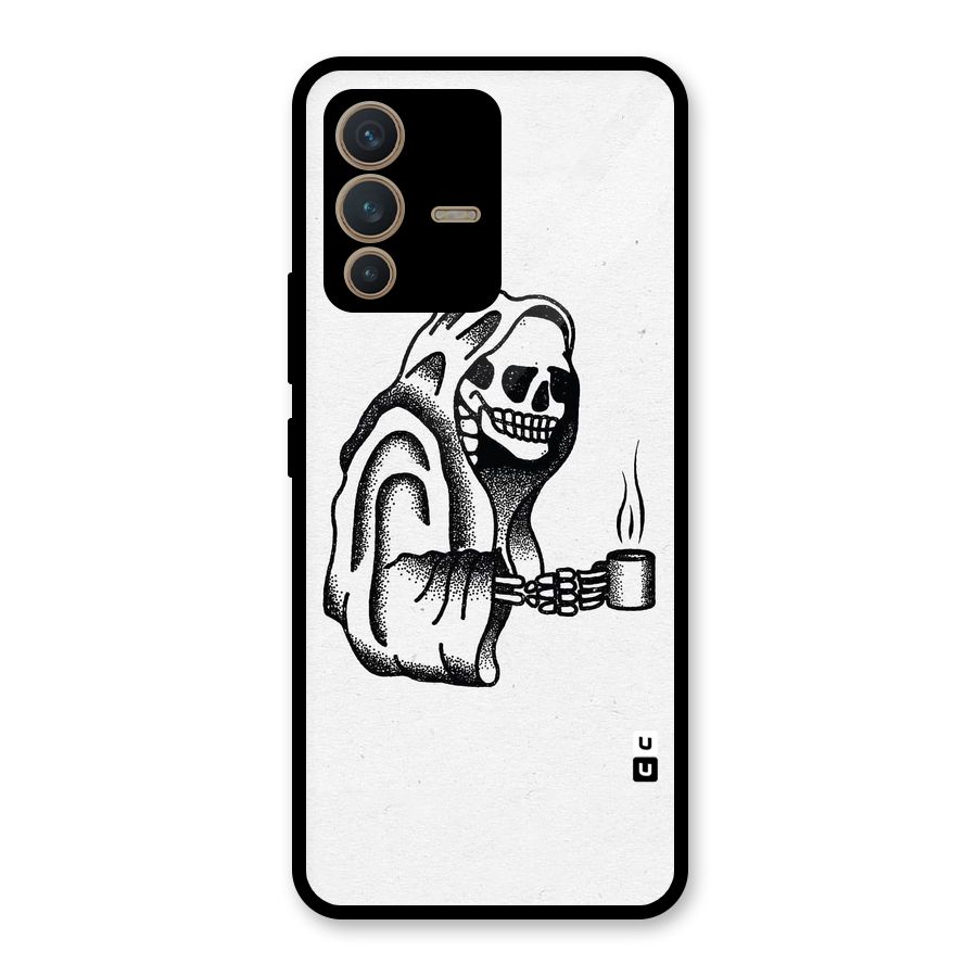 Dead But Coffee Glass Back Case for Vivo V23 5G