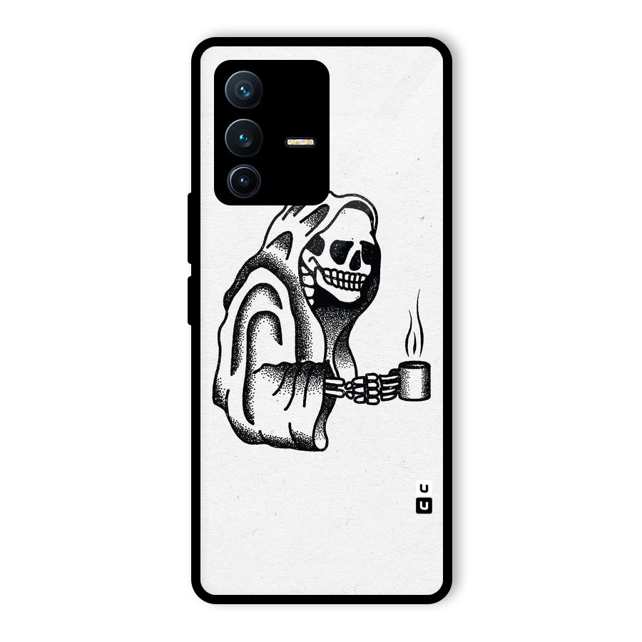 Dead But Coffee Glass Back Case for Vivo V23 Pro
