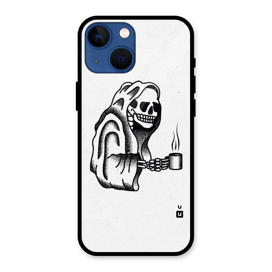 Dead But Coffee Glass Back Case for iPhone 13 Mini