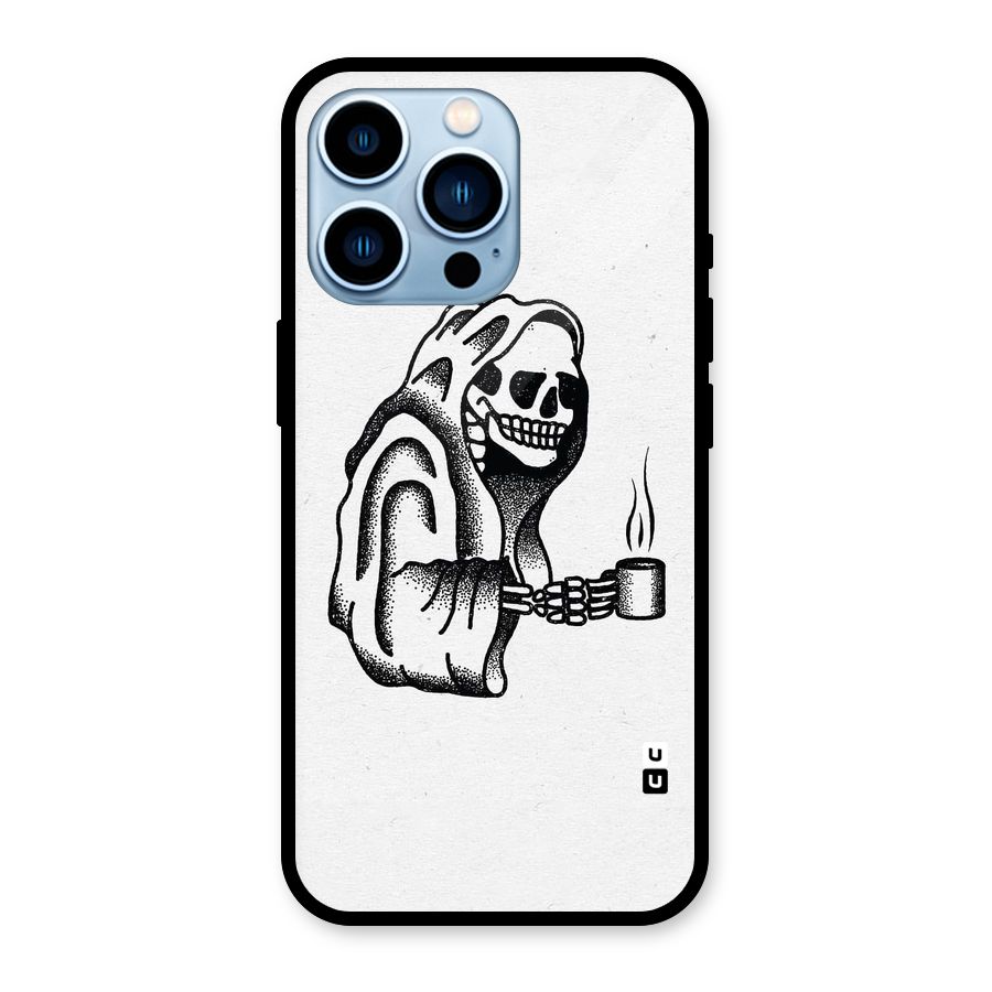 Dead But Coffee Glass Back Case for iPhone 13 Pro