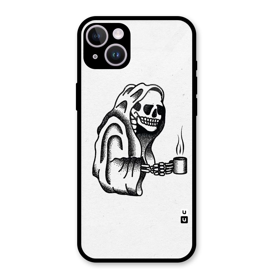Dead But Coffee Glass Back Case for iPhone 14 Plus