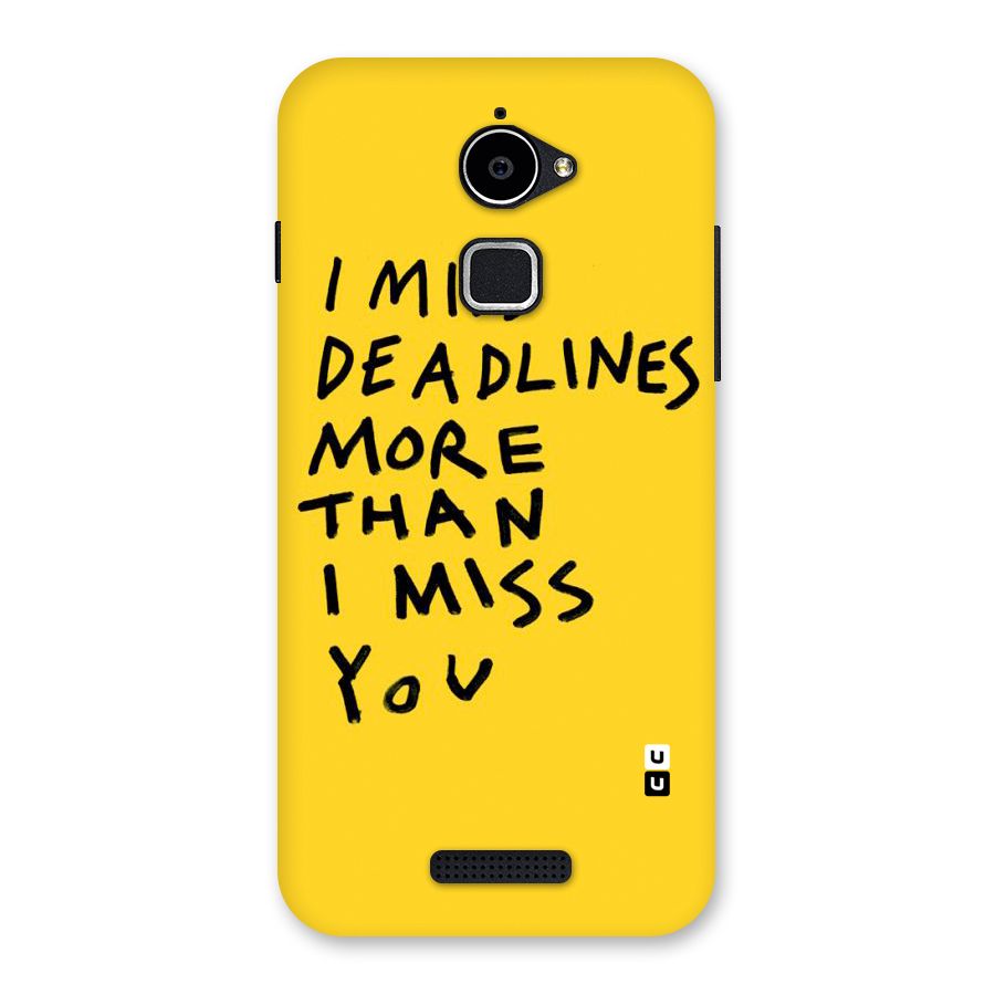 Deadlines Back Case for Coolpad Note 3 Lite