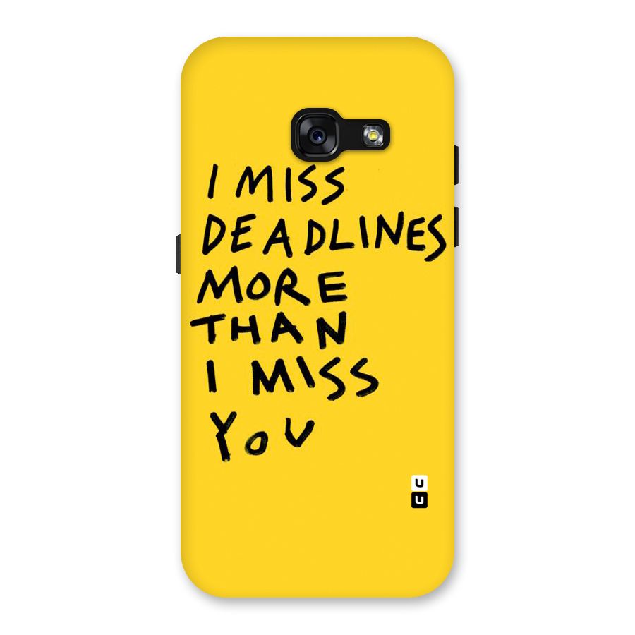 Deadlines Back Case for Galaxy A3 (2017)