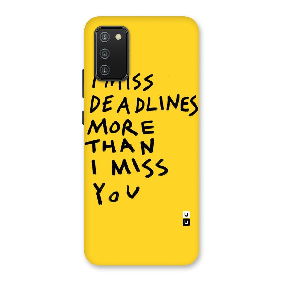 Deadlines Back Case for Galaxy M02s