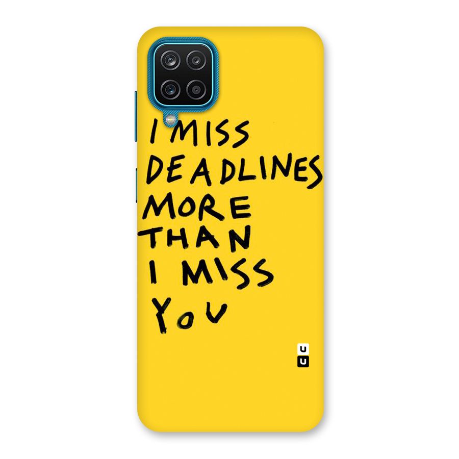 Deadlines Back Case for Galaxy M12