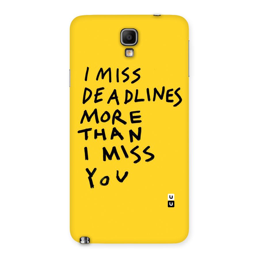 Deadlines Back Case for Galaxy Note 3 Neo