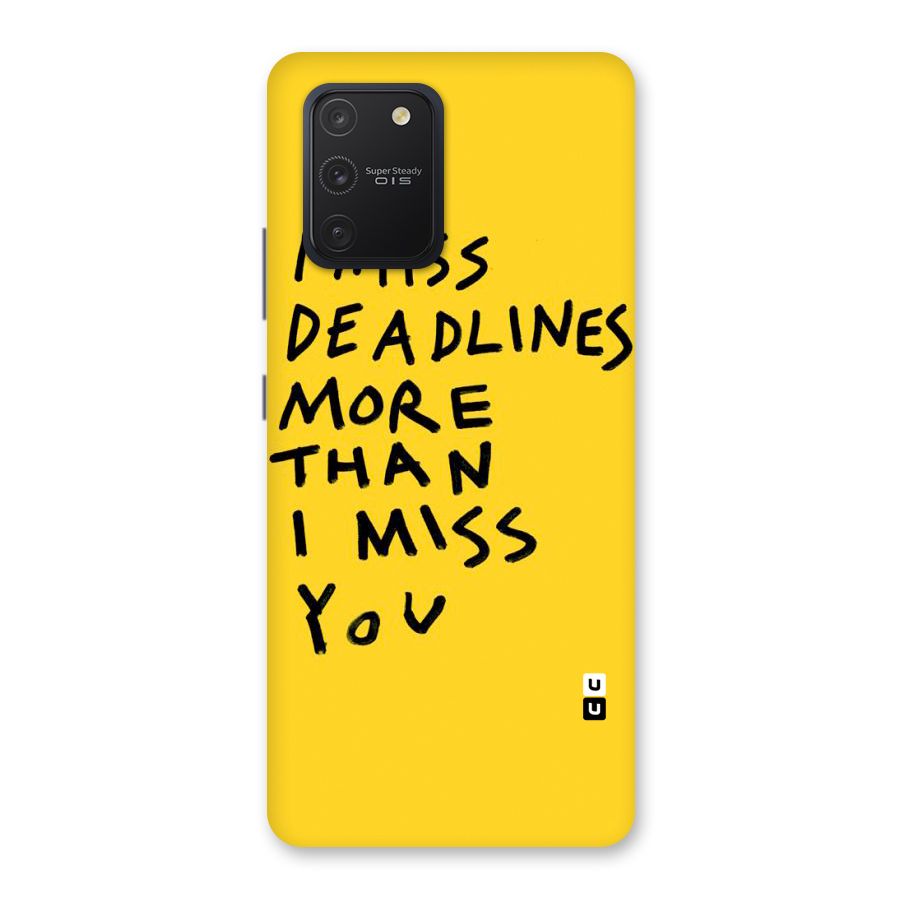Deadlines Back Case for Galaxy S10 Lite