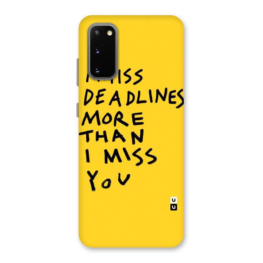 Deadlines Back Case for Galaxy S20