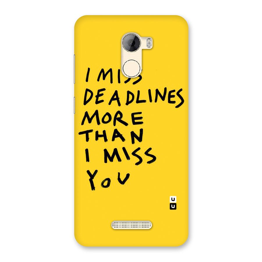 Deadlines Back Case for Gionee A1 LIte