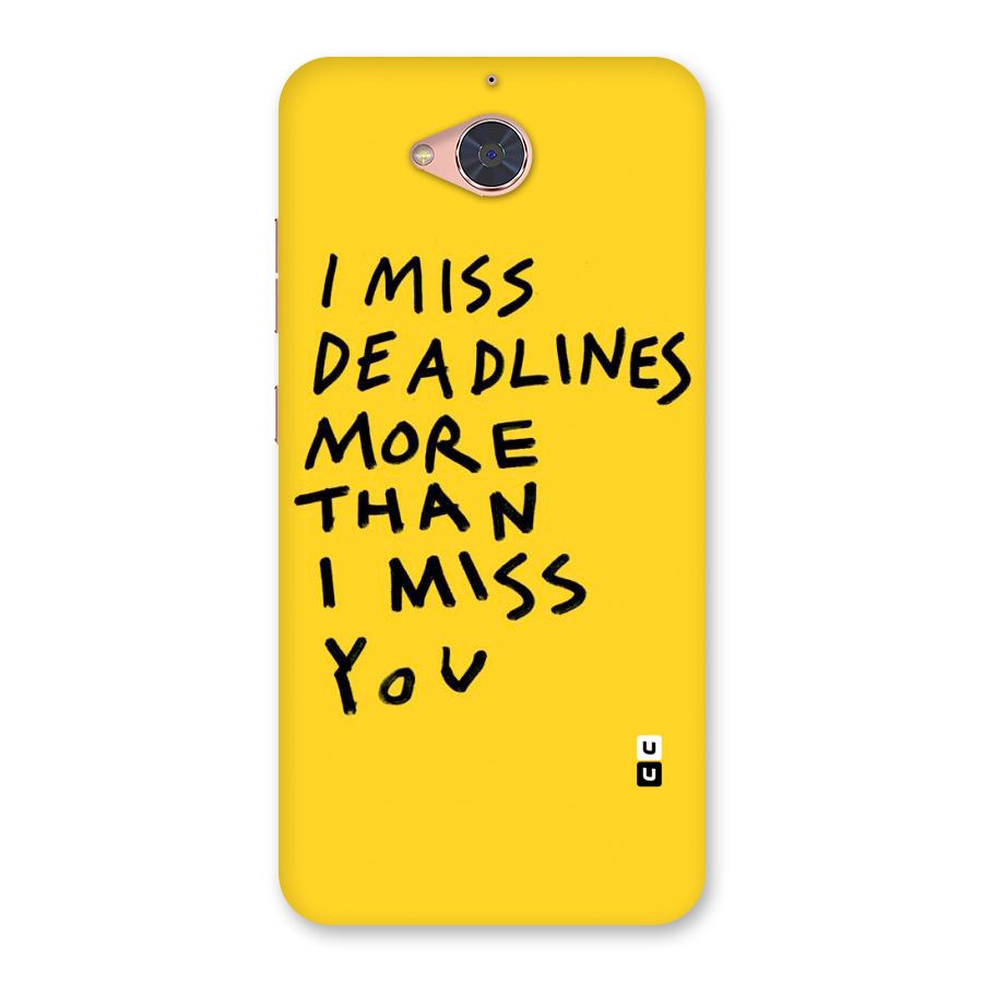 Deadlines Back Case for Gionee S6 Pro