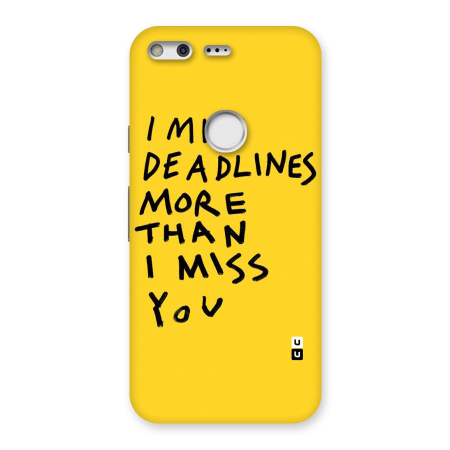 Deadlines Back Case for Google Pixel