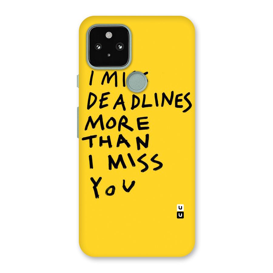 Deadlines Back Case for Google Pixel 5
